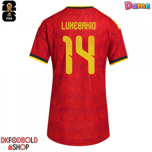 Belgien Dodi Lukebakio #14 Hjemmebanetrøje Dame VM 2026 Kort ærmer